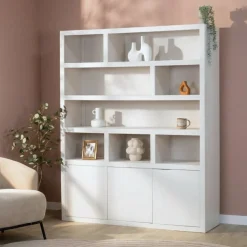 Vane Living Wandkasten|Vakkenkasten|Sven Boekenkast XL Zand 160cm