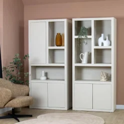 Vane Living Boekenkasten|Industriele Kasten|Sven Boekenkast zand 90cm