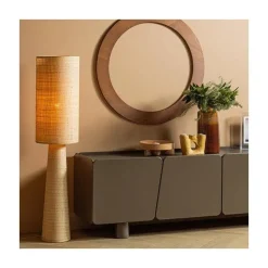 WOOOD Vloerlampen|Syro 1-lichts Vloerlamp Raffia 130cm
