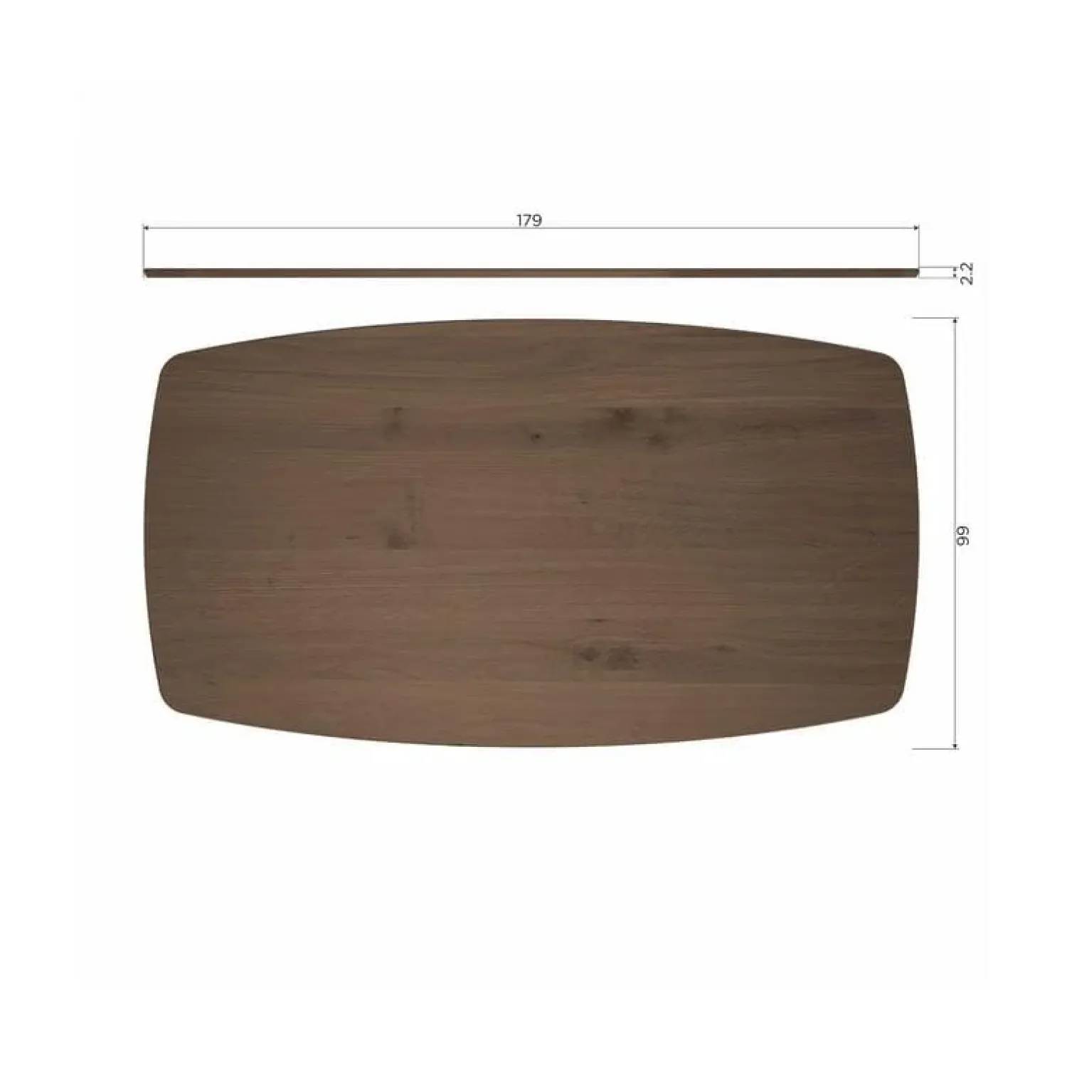WOOOD Eettafels|Tablo Eettafel deens ovaal DL Eikenhout cashmere brown 180cm
