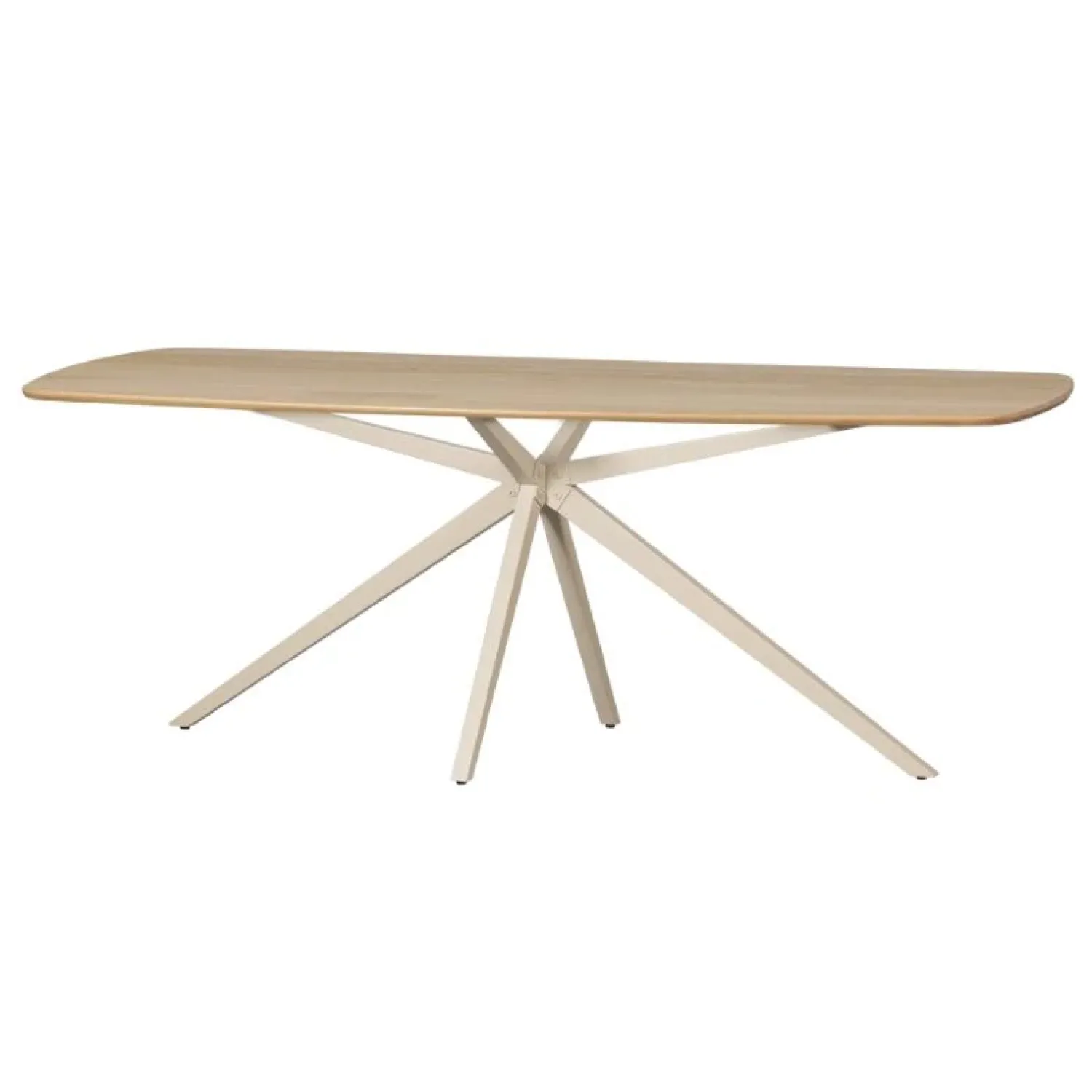 WOOOD Eettafels|Tablo Eettafel eiken Deens ovaal Naturel met zand poot 220 cm