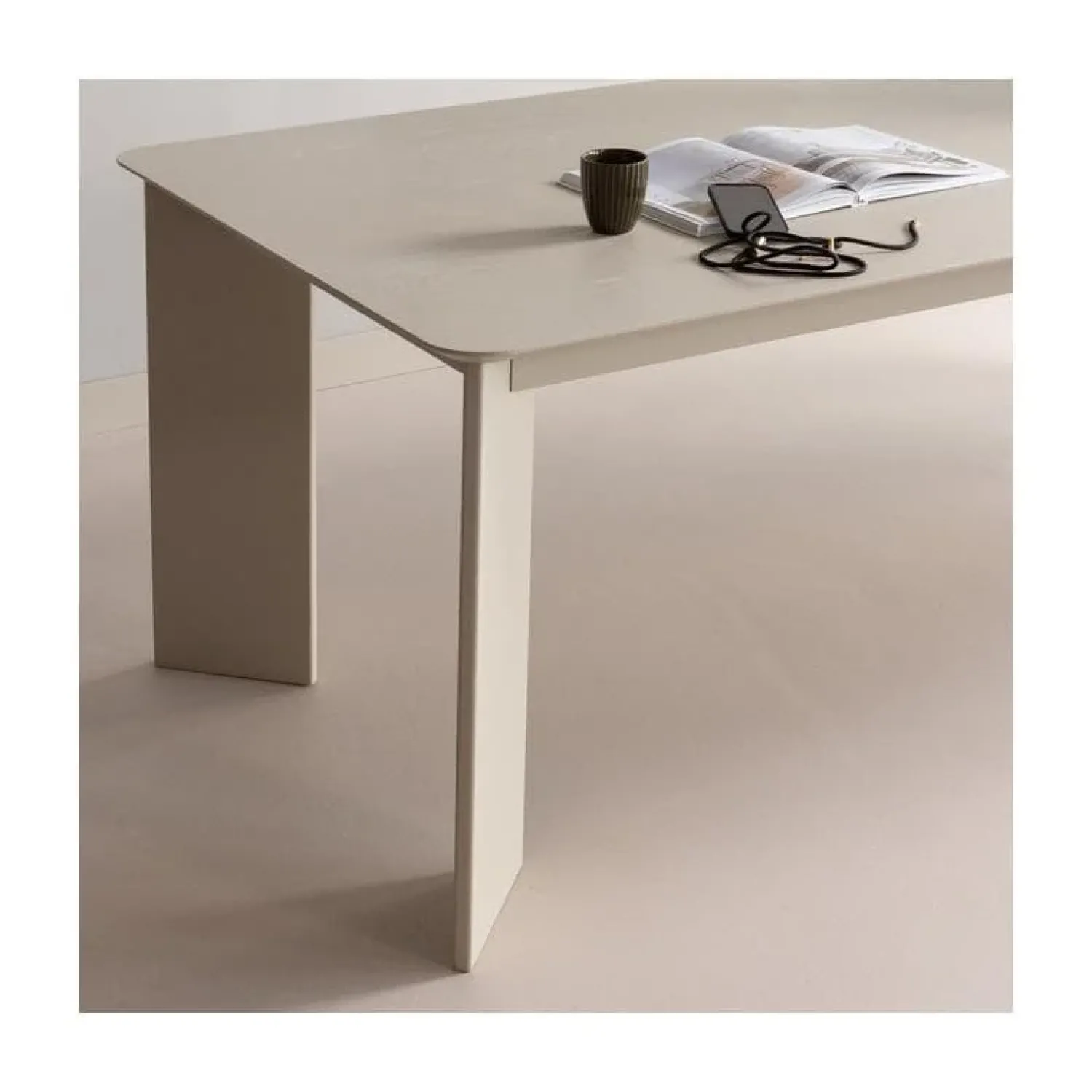 WOOOD Eettafels|Tablo Eettafel rechthoek Eikenhout dakargrau 240cm