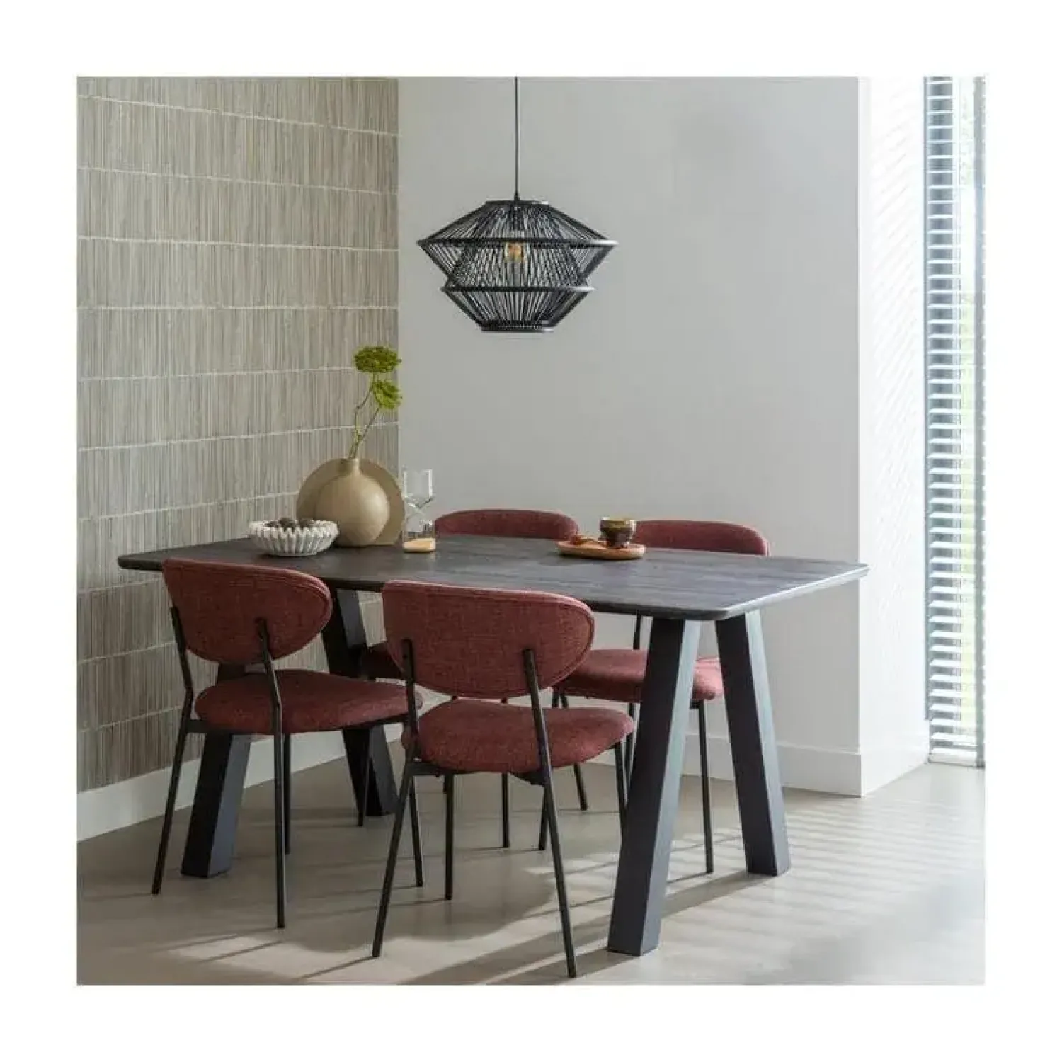 WOOOD Eettafels|Tablo Eettafel rechthoek Eikenhout mystic brown 160cm
