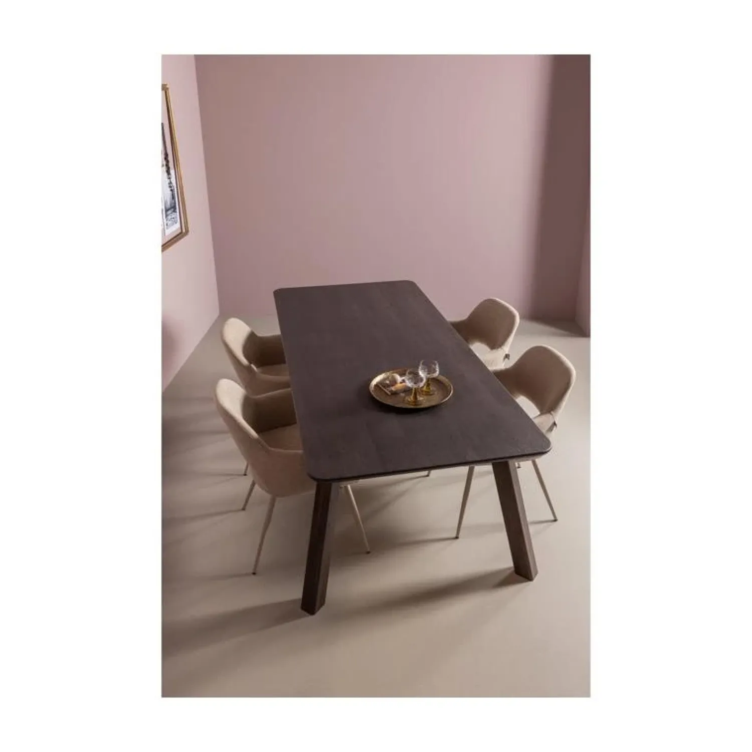 WOOOD Eettafels|Tablo Eettafel rechthoek Eikenhout mystic brown 200cm