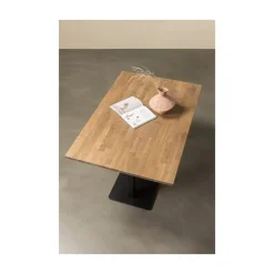 WOOOD Eettafels|Tablo Eettafel rechthoek VL Eikenhout cashmere brown 120cm