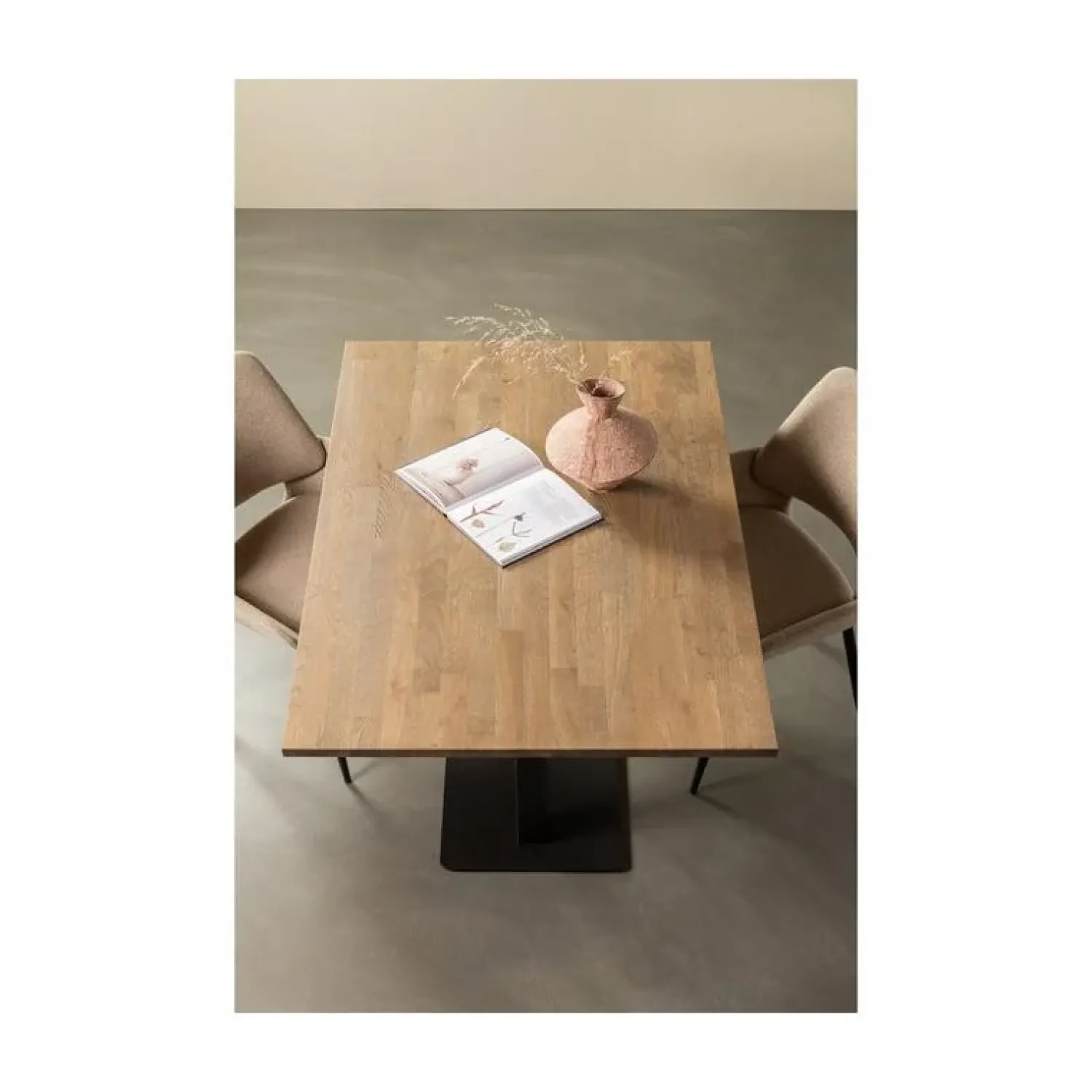 WOOOD Eettafels|Tablo Eettafel rechthoek VL Eikenhout cashmere brown 120cm