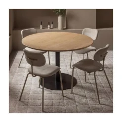 WOOOD Eettafels|Tablo Eettafel rond VL Eikenhout naturel 120cm