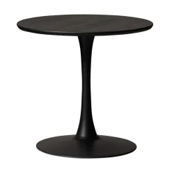 WOOOD Eettafels|Tablo Eettafel rond VL Eikenhout zwart 80cm