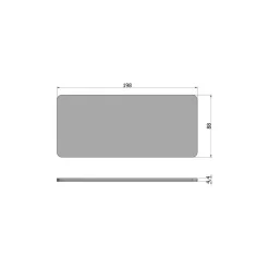 WOOOD Tafelbladen|Tablo Tafelblad Eikenhout naturel Curved 200x90cm
