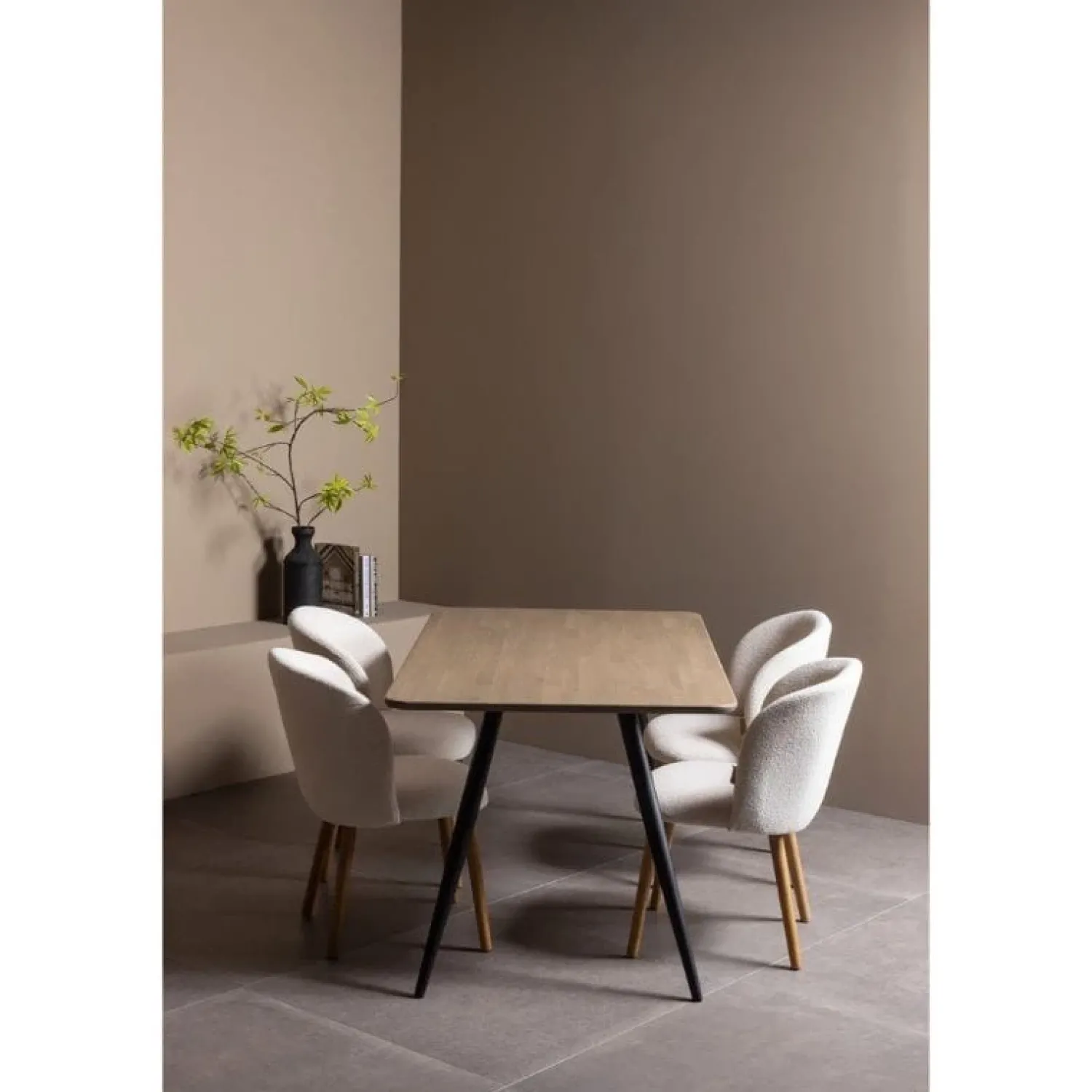 WOOOD Onderstellen|Tafel poot conisch metaal zwart (2-standen)