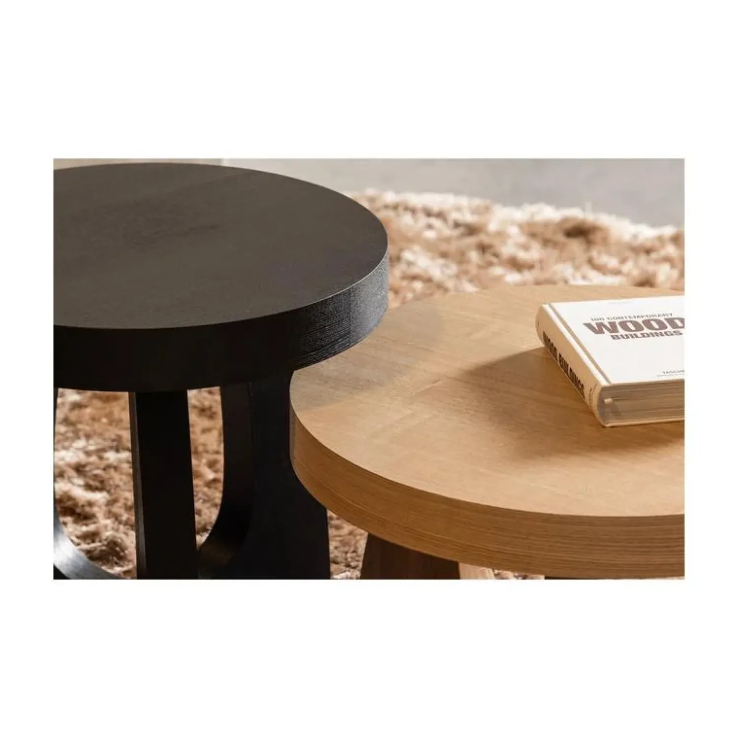 WOOOD Bijzettafels|Tala Bijzettafel MDF Rond Naturel 55cm