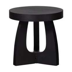 WOOOD Bijzettafels|Tala Bijzettafel MDF Rond Zwart 45cm