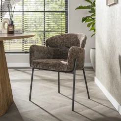 Kalfort Eetkamerstoelen|Tanda Eetkamerstoel Hoven taupe
