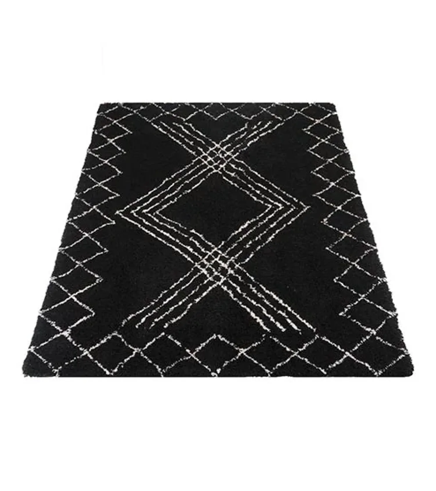 Decor 88 Vloerkleden|Tano vloerkleed hoogpolig rechthoek zwart