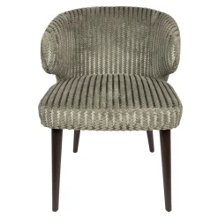 PTMD Eetkamerstoelen|Taro Eetkamerstoel Groen Donkerhout