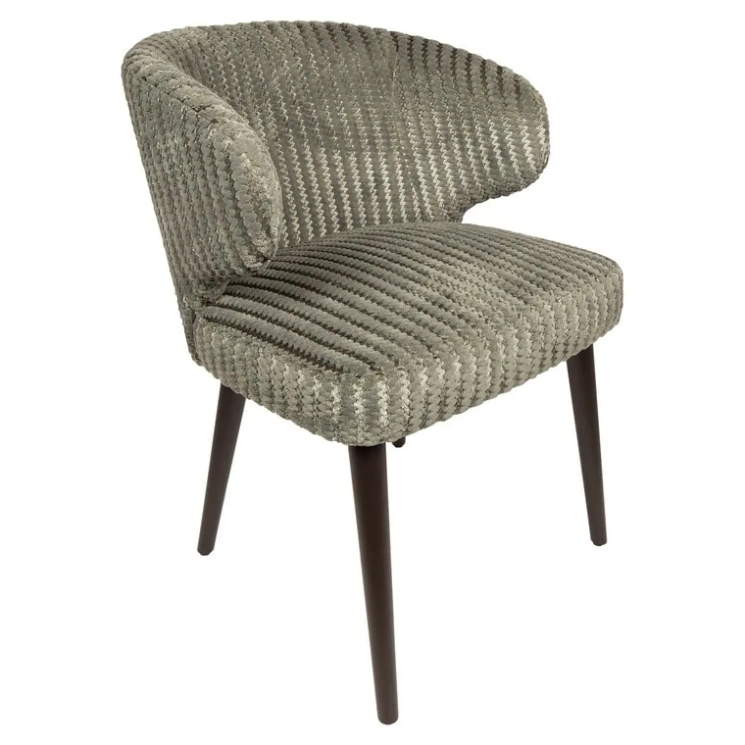 PTMD Eetkamerstoelen|Taro Eetkamerstoel Groen Donkerhout