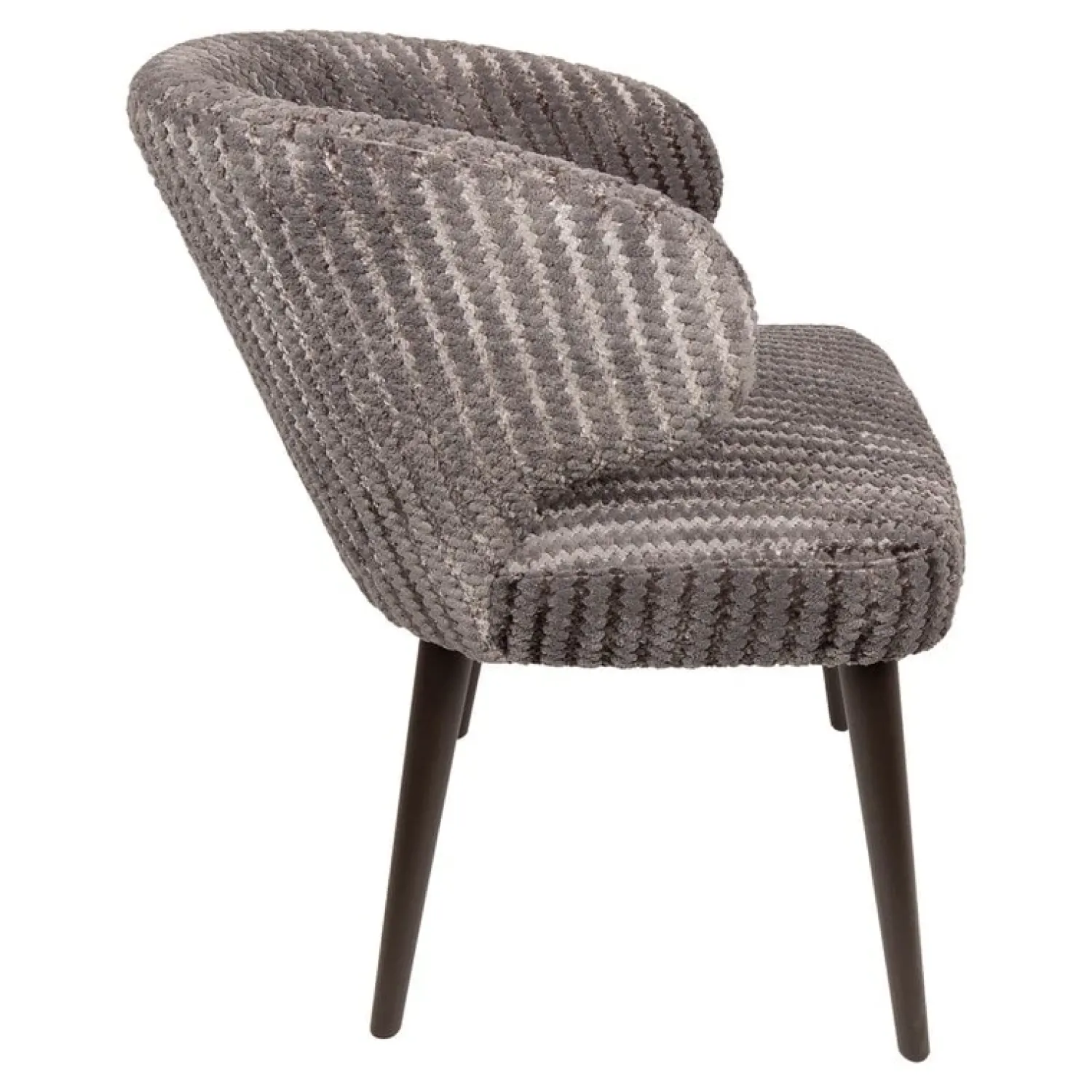 PTMD Eetkamerstoelen|Taro Eetkamerstoel Taupe Donkerhout