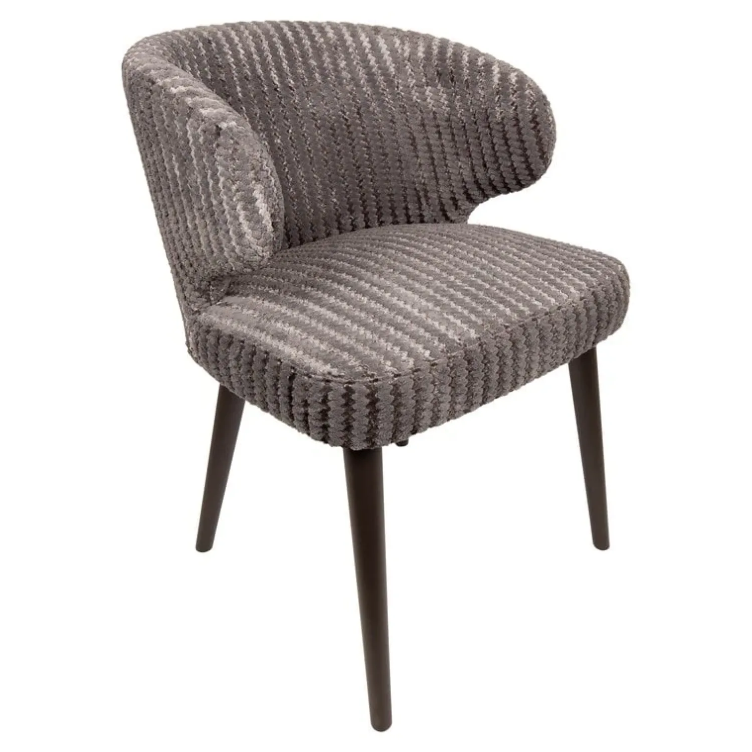 PTMD Eetkamerstoelen|Taro Eetkamerstoel Taupe Donkerhout