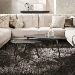 Kalfort Salontafels|Tate Salontafel set van 2 Peervormig zwart