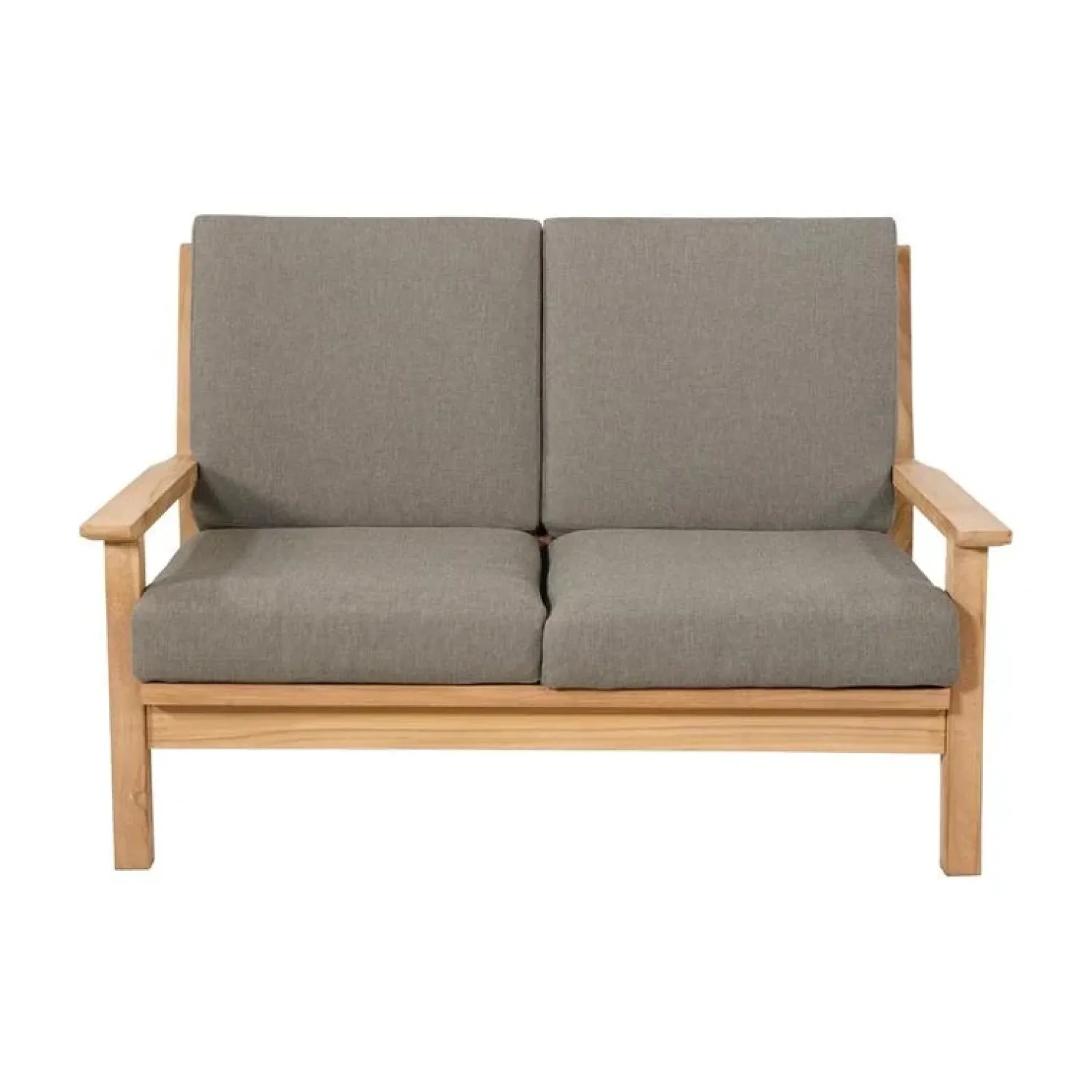 Lesli Living Tuinbanken|Teak Loungebank teak met kussen 124cm