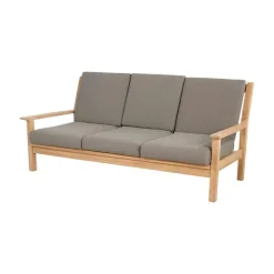 Lesli Living Tuinbanken|Teak Loungebank teak met kussen 180cm