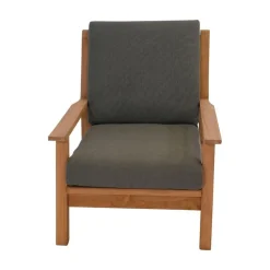 Lesli Living Tuinstoelen|Teak Loungestoel teak met kussen