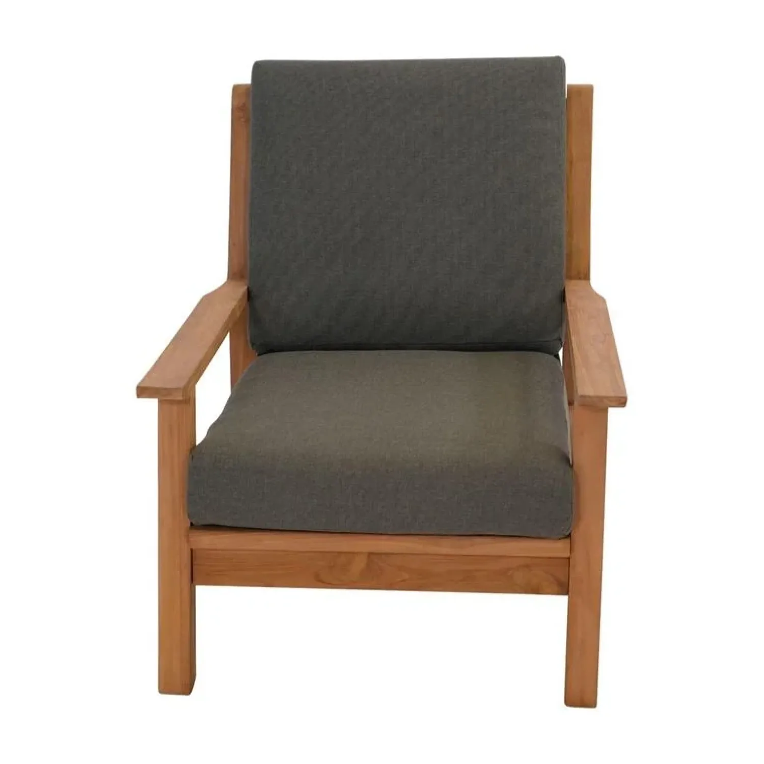 Lesli Living Tuinstoelen|Teak Loungestoel teak met kussen