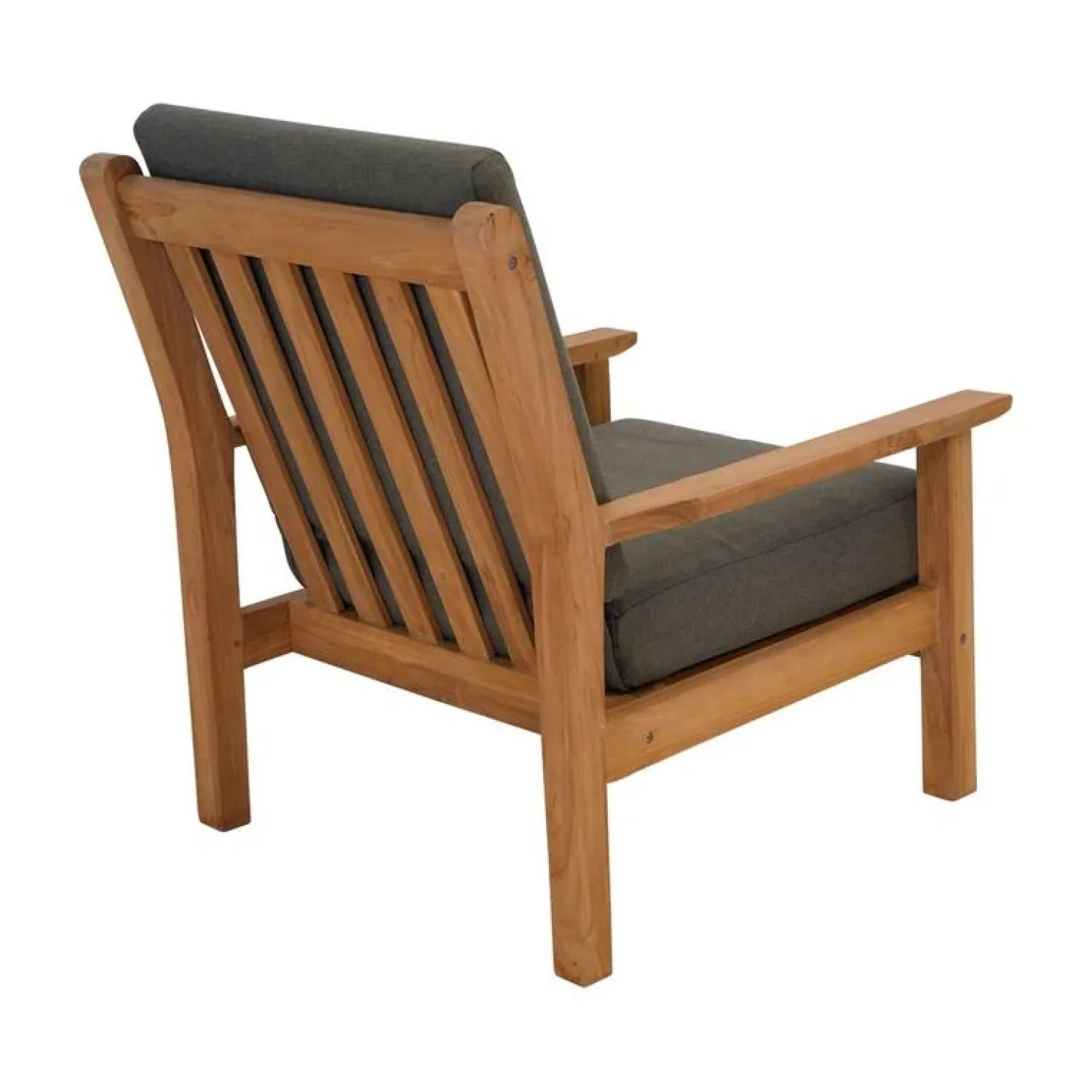 Lesli Living Tuinstoelen|Teak Loungestoel teak met kussen