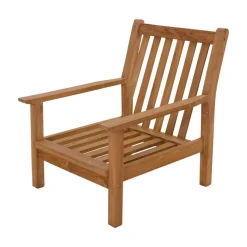 Lesli Living Tuinstoelen|Teak Loungestoel teak met kussen