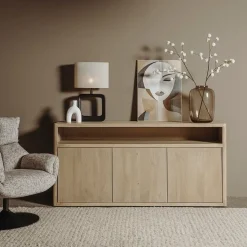 Tower living Dressoirs|Industriele Kasten|Tenna Dressoir naturel mangohout 180cm