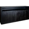 Tower living Dressoirs|Industriele Kasten|Tenna Dressoir zwart mangohout 180cm