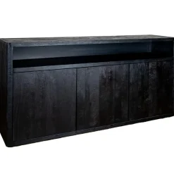 Tower living Dressoirs|Industriele Kasten|Tenna Dressoir zwart mangohout 180cm