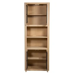 Tower living Boekenkasten|Industriele Kasten|Tenna Vakkenkast naturel mangohout 80cm