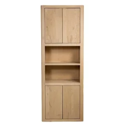 Tower living Boekenkasten|Industriele Kasten|Tenna Vakkenkast naturel mangohout 80cm
