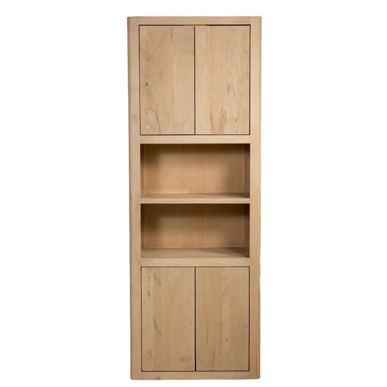 Tower living Boekenkasten|Industriele Kasten|Tenna Vakkenkast naturel mangohout 80cm