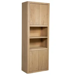 Tower living Boekenkasten|Industriele Kasten|Tenna Vakkenkast naturel mangohout 80cm