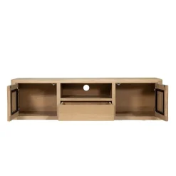 Tower living Industriele Kasten|Tv Meubels|Tenna zwevend Tv meubel naturel mangohout 150cm