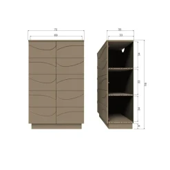 WOOOD Ladenkasten|Industriele Kasten|Teo Ladekast Grenen Mud 72cm