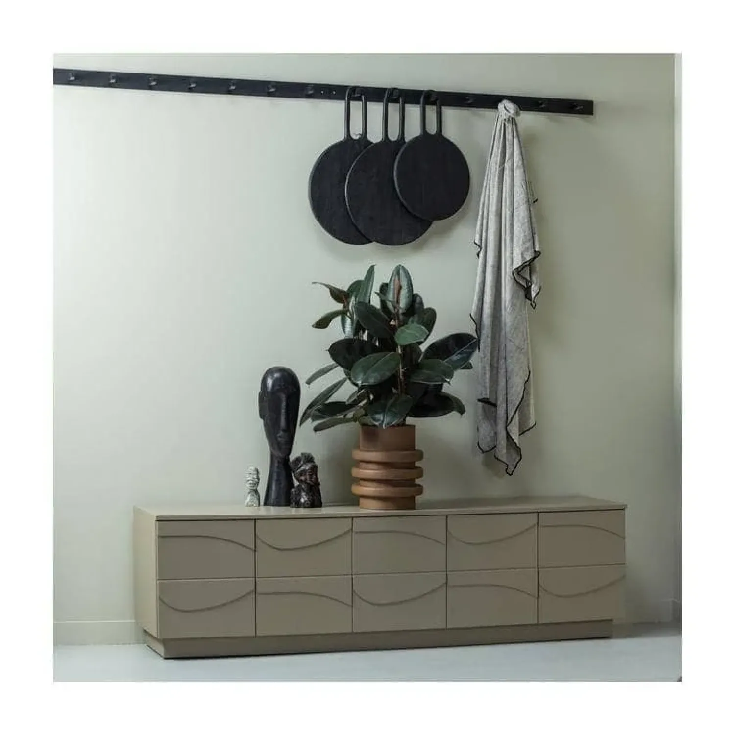 WOOOD Industriele Kasten|Tv Meubels|Teo Tv meubel Grenen Mud 180cm