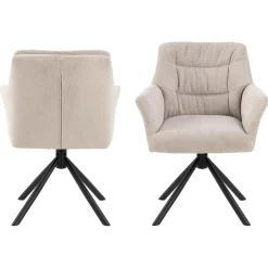 Nordhavn Eetkamerstoelen|Terano Eetkamerstoel Beige Stof