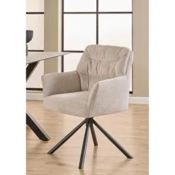 Nordhavn Eetkamerstoelen|Terano Eetkamerstoel Beige Stof