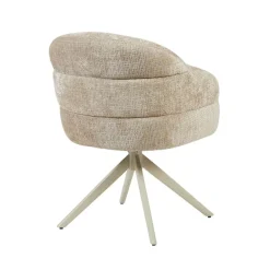 Furndea Eetkamerstoelen|Tessa Eetkamerstoel Beige met Zand poot