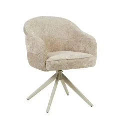 Furndea Eetkamerstoelen|Tessa Eetkamerstoel Beige met Zand poot
