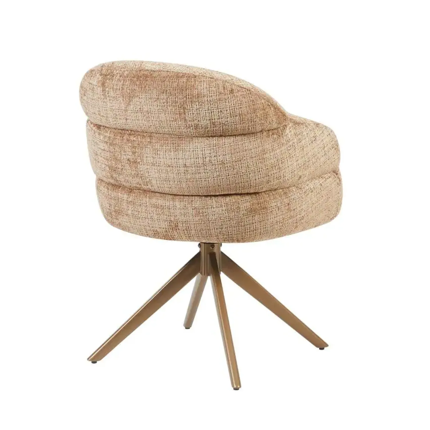 Furndea Eetkamerstoelen|Tessa Eetkamerstoel Cinnamon met Bronzen poot