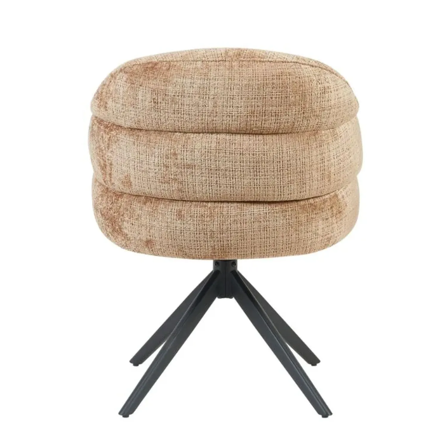 Furndea Eetkamerstoelen|Tessa Eetkamerstoel Cinnamon met Zwarte poot