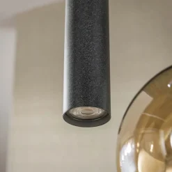 Kalfort Hanglampen|Glazen Hanglamp|Tessio 5-lichts Hanglamp Getrapt Multikleur glas