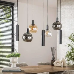 Kalfort Hanglampen|Glazen Hanglamp|Tessio 7-lichts Hanglamp Multikleur glas