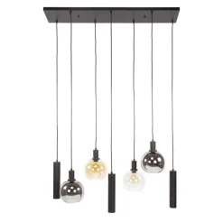 Kalfort Hanglampen|Glazen Hanglamp|Tessio 7-lichts Hanglamp Multikleur glas