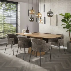 Kalfort Hanglampen|Glazen Hanglamp|Tessio 9-lichts Hanglamp Multikleur glas