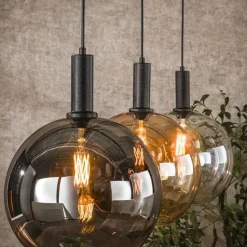 Kalfort Hanglampen|Glazen Hanglamp|Tessio 3-lichts Hanglamp Multikleur glas